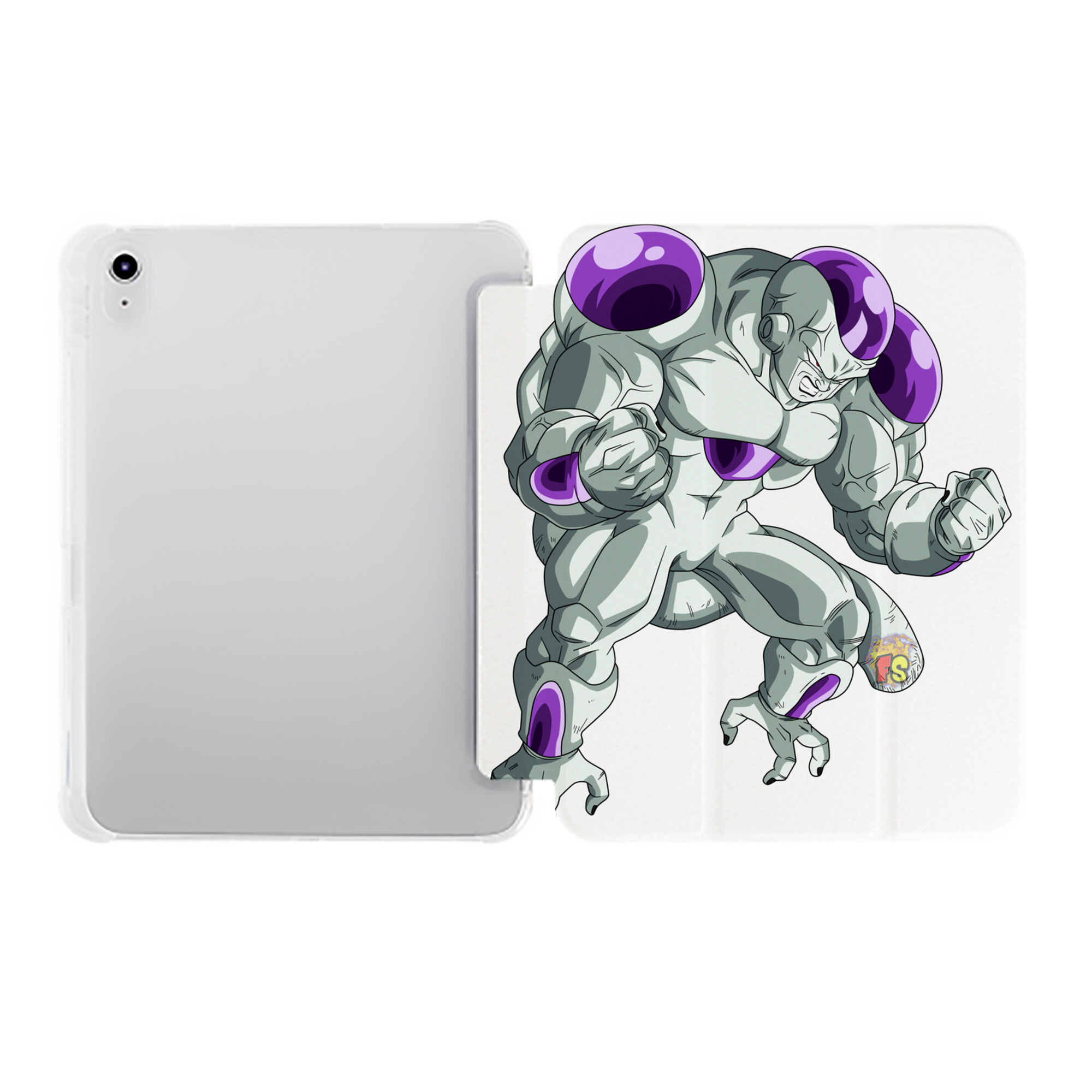 （画像用） ドラゴンボール フリーザ DRAGON BALL Frieza IPad ケース ペン収納付き 三つ折りスタンド PUレザー×シリコン 対応機種9.5/10.5/10.9インチ